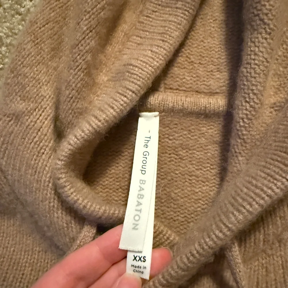 Babaton Cozy Brown Hooded Sweater